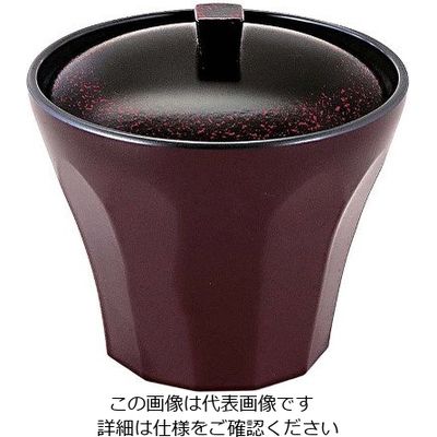 福井クラフト 耐熱ABS 荒彫小町カップ 漆刻/溜内黒 3.1寸 63-7201-21 1個（直送品）