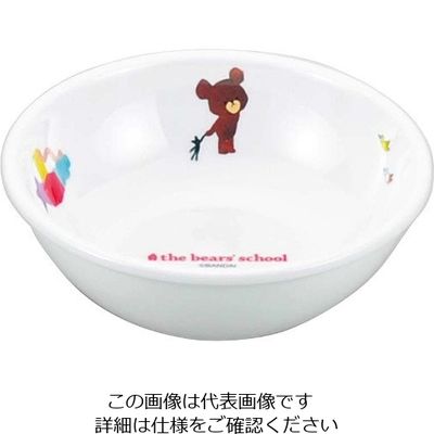 関東プラスチック工業 メラミン子供食器 くまのがっこう ボール Mー3125J 63-7201-94 1個（直送品）