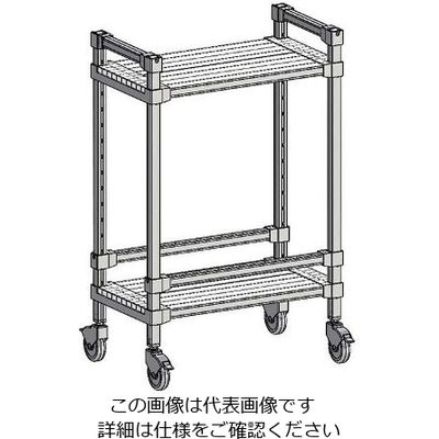 アズワン アルマンワゴン W372-2段タイプ 1個 63-7225-02（直送品）