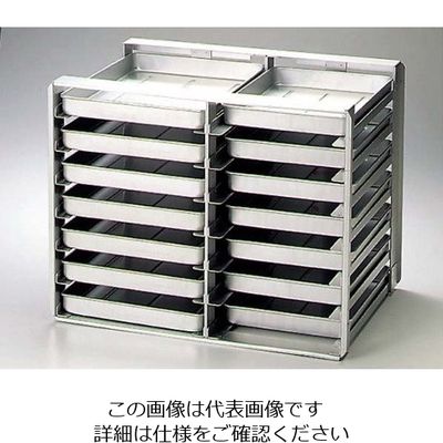中尾アルミ製作所 パンラック収納バット 大 (餃子バット金具無) アルミ 63-7220-90 1個（直送品）