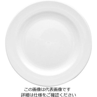ニシキ プラ容器 洋皿 丸 19(25枚入)白磁 63-7231-21 1枚(25枚)（直送品）