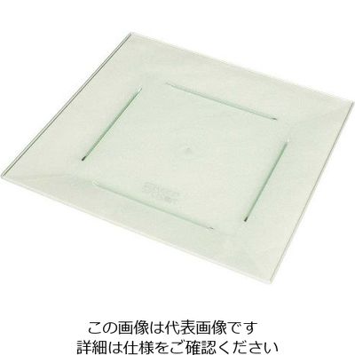 ニシキ プラ容器 角皿 25(10枚入)エメラルドグリーン 63-7231-39 1枚(10枚)（直送品）