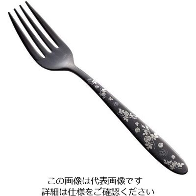 トーダイ ステン シーク 黒酸化発色 ローズ デザートフォーク 63-7238-08 1個（直送品）