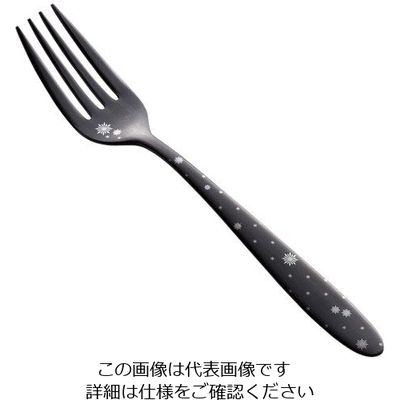 トーダイ ステン シーク 黒酸化発色 クリスタル デザートフォーク 63-7238-17 1個（直送品）