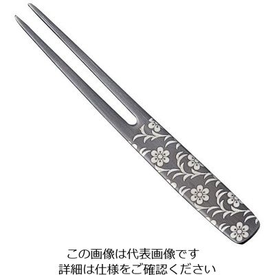 トーダイ 18ー8 黒酸化発色 ピックフォーク かんざし 唐花唐草 63-7238-26 1個（直送品）