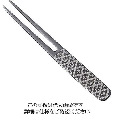 トーダイ 18ー8 黒酸化発色 ピックフォーク かんざし 業平菱 63-7238-29 1個（直送品）