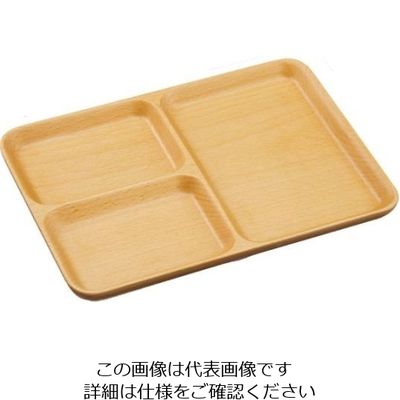 丸十 ブナ ランチプレート L V-114-1 1個 64-2536-70（直送品）