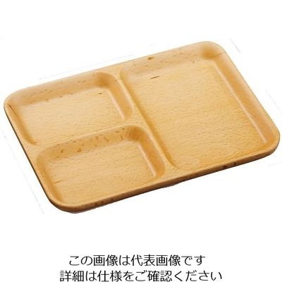 丸十 ブナ ランチプレート S V-115-1 1個 64-2536-69（直送品）