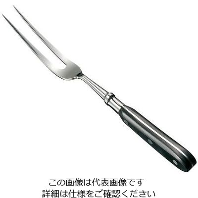 エムテートリマツ 黒合板柄カービングフォーク 64-3249-80 1個（直送品）