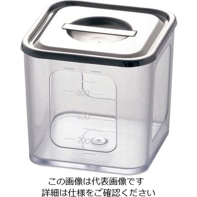 三宝産業 ポリカーボネイト 深型角キッチンポット 8cm 64-4185-87 1個（直送品）