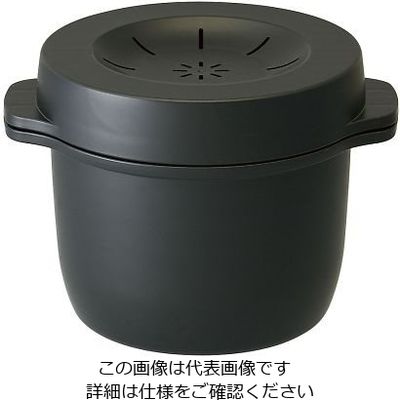 スケーター 電子レンジスチームご飯メーカー ブラック 64-4185-89 1個（直送品）