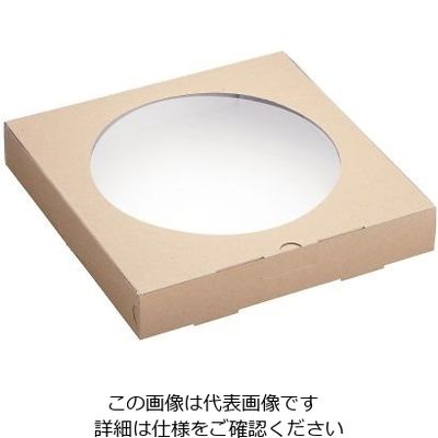 パックスタイル クラフトピザBOX窓付き 正角(25枚入) 64-4189-71 1枚(25枚)（直送品）