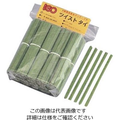 アイ・ジー・オー 紙タイ 和紙調 カット品(1000本入) 4mm×10cm 抹茶 64-4201-60 1本(1000本)（直送品）