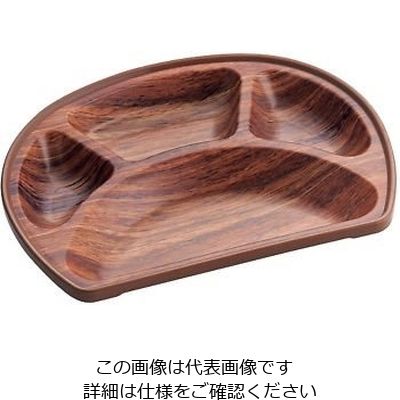 アヅミ産業 ポリプロピレン ランチプレート マホガニー FN-6 1個 64-4202-36（直送品）