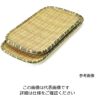 萬洋 竹風メラミンプレート巻渕青 角細 小 64-4204-62 1個（直送品）