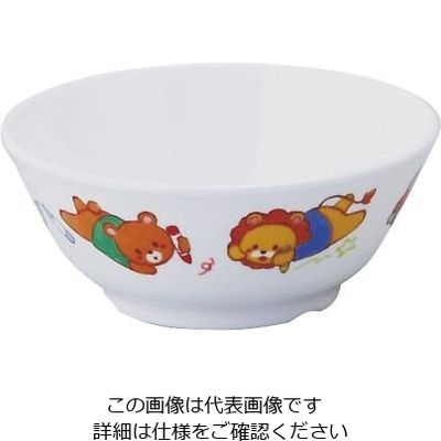 アヅミ産業 メラミンお子様食器 「みんなともだち。」 汁椀 YMC-1 1個 64-4205-66（直送品）