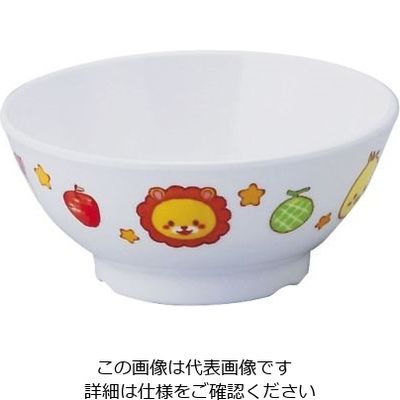 アヅミ産業 メラミンお子様食器 「みんなともだち。」 飯椀 YMB-1 1個 64-4205-65（直送品）