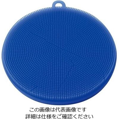 岡部洋食器製作所 シリコンたわし ブルー 7-8802-03 1個（直送品）