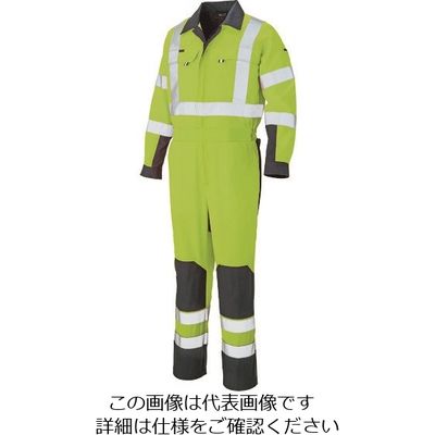 アイトス ツナギ(男女兼用) ハイパーイエロー×ネイビー LL 2752-091-LL 1着 143-5041（直送品）