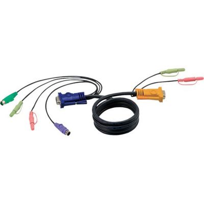 ATEN PS/2 KVMケーブル オーディオ対応 SPHD KVM用 5m 2L-5305P 1本 115-2062（直送品）