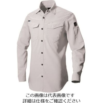 アイトス 長袖シャツ(男女兼用)(薄地) シルバーグレー SS 2935-003-SS 1着 145-0249（直送品）