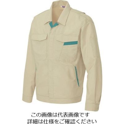 アイトス 長袖サマージャンパー(男女兼用) アースグリーン×ターコイズ LL 961-005-LL 1着 143-8951（直送品）