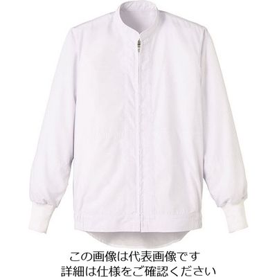 サーヴォ サンペックス 長袖ジャンバー 白 FAP-2716-SS 1着 204-3486（直送品）