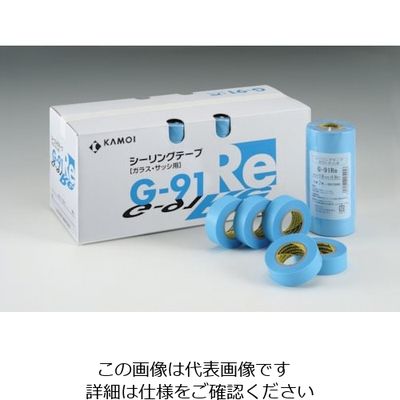 カモ井 マスキングテープ ガラス・サッシ用(7巻入)【単位:PK】 G-91REJAN-18 1セット(700巻:7巻×100パック)（直送品）