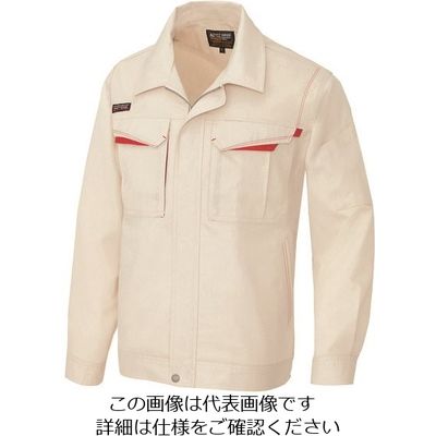 アイトス 長袖サマーブルゾン(男女兼用) ベージュ×ワインレッド 6L 5550-002-6L 1着 144-7012（直送品）