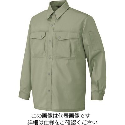 アイトス 長袖シャツ(薄地)(男女兼用) アースグリーン M 5665-005-M 1着 145-3535（直送品）