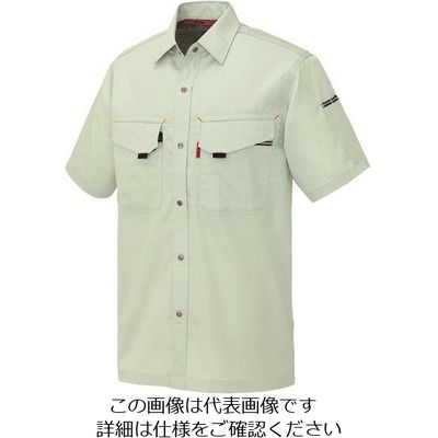 アイトス 半袖シャツ(男女兼用) アースグリーン LL 5536-005-LL 1着 143-4616（直送品）