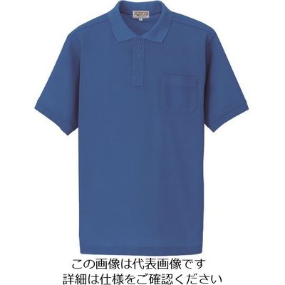 アイトス 半袖ポロシャツ(男女兼用) ブルー 5L 7615-006-5L 1着 142-9828（直送品）