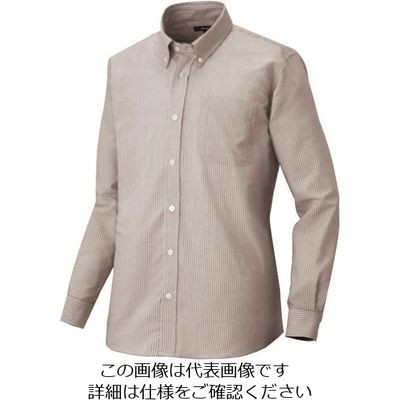 アイトス メンズ長袖オックスボタンダウンシャツ グレーストライプ LL 7870-104-LL 1着 144-4226（直送品）