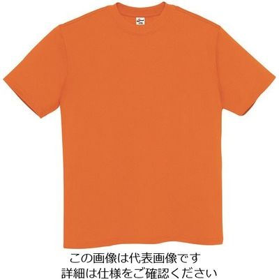 アイトス Tシャツ(男女兼用) オレンジ L MT180-008-L 1着 145-0746（直送品）