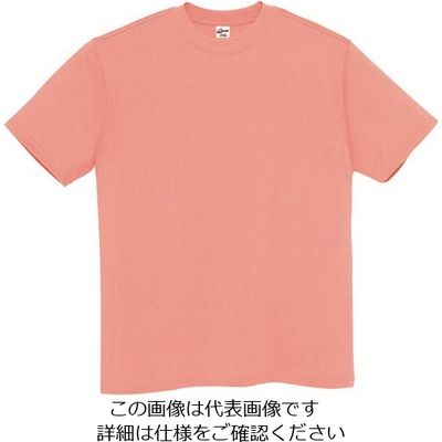 アイトス Tシャツ(男女兼用) ピーチ L MT180-041-L 1着 145-3967（直送品）