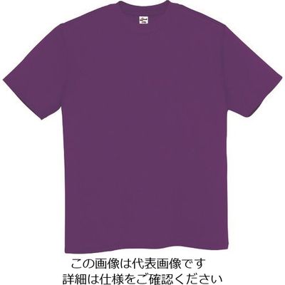 アイトス Tシャツ(男女兼用) パープル M MT180-024-M 1着 144-9187（直送品）