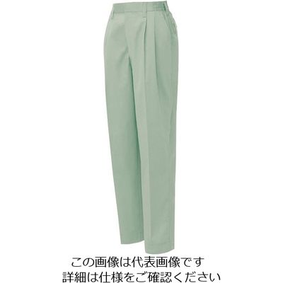 アイトス レディースシャーリングパンツ(2タック) グリーン 3L 5323-015-3L 1着 138-0887（直送品）