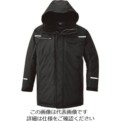 アイトス 制電防寒コート ブラック AZ9365-010-5L 1着 226-1323（直送品）