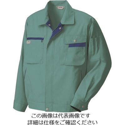 アイトス 長袖サマーブルゾン ターコイズ×ネイビー 3L 5320-027-3L 1着 143-2728（直送品）