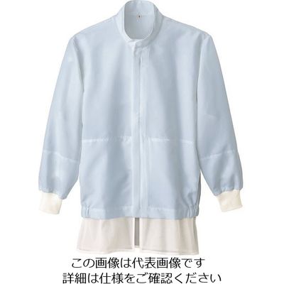 アイトス 長袖比翼ブルゾン(男女兼用) サックス S 861028-007-S 1着 142-9606（直送品）