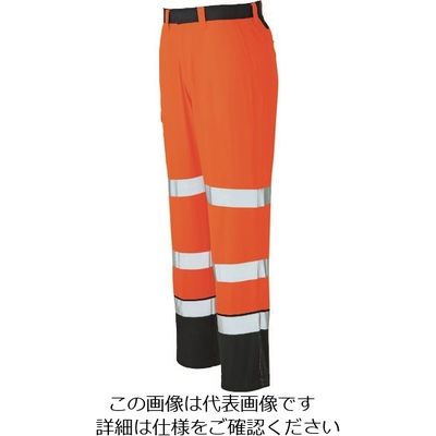 アイトス ワークパンツ(ノータック)(男女兼用) ハイパーオレンジ×ネイビー 3L 2750-093-3L 1着 144-3010（直送品）