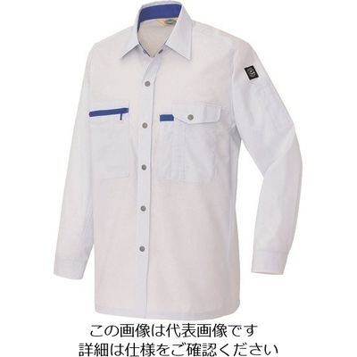 アイトス 長袖シャツ(男女兼用)(薄地) シルバーグレー 3L 5365-003-3L 1着 143-7758（直送品）