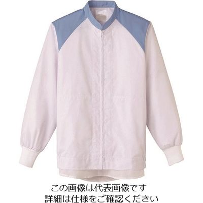 サーヴォ サンペックス 長袖ジャンバー 白Xサックス FA-2712-LL 1着 204-6551（直送品）