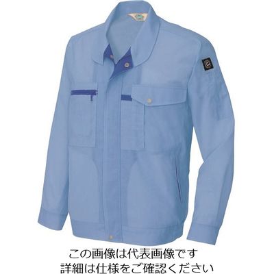 アイトス 長袖サマーブルゾン(男女兼用) サックス 6L 5360-007-6L 1着 142-9497（直送品）