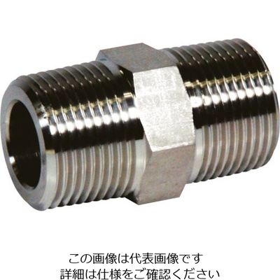 フジトク 六角ニップル 304 ステンレス 40A 6N-PT-40A-SU4 1個 111-8491（直送品）
