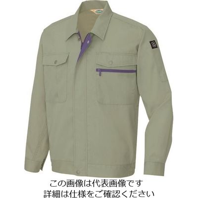 アイトス 長袖サマーブルゾン(男女兼用) アースグリーン 3L 5370-005-3L 1着 143-5946（直送品）