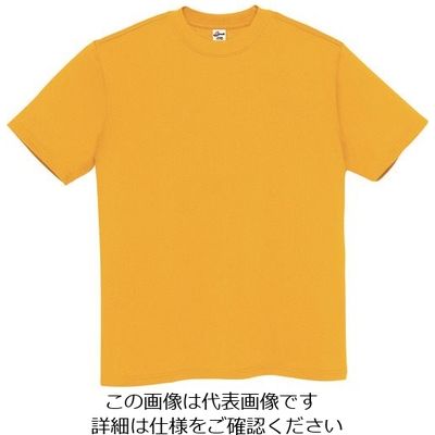 アイトス Tシャツ(男女兼用) ゴールド XL MT180-009-XL 1着 144-5968（直送品）