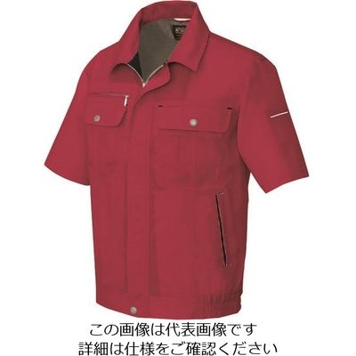 アイトス 半袖ブルゾン(男女兼用) ワインレッド×ブラック 3L 5561-009-3L 1着 144-8566（直送品）