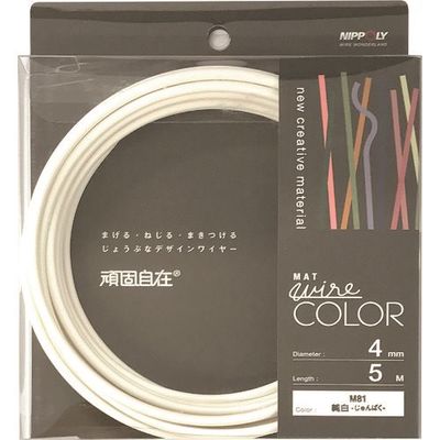 日本化線 DAIDОHANT 頑固自在 純白 (ジュンパク) 4.0×5M 22384081 1パック(1巻) 225-5949（直送品）