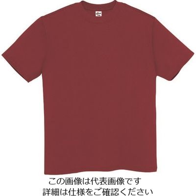 アイトス Tシャツ(男女兼用) バーガンディー XL MT180-019-XL 1着 145-0792（直送品）